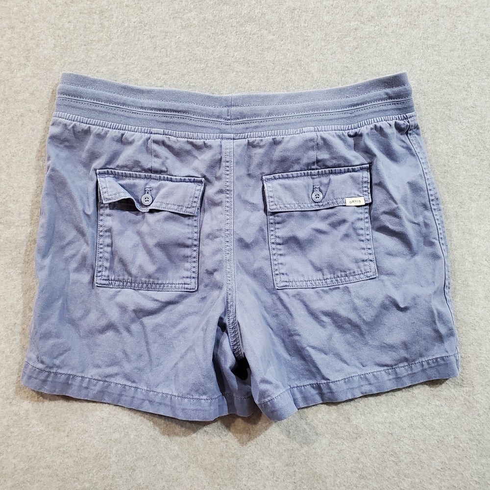 Orvis Women's Pull on Shorts Size Large 1752052 Blue Drawstring - Picture 2 of 10